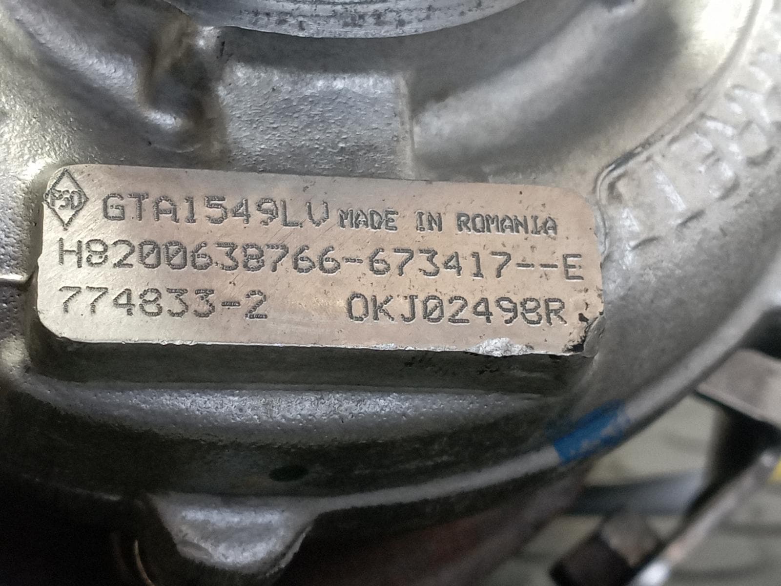 Recambio de TURBOCOMPRESOR para RENAULT LAGUNA GRANDTOUR III Dynamique M9RB8 referencia OEM IAM H8200638766 - GRIS 5