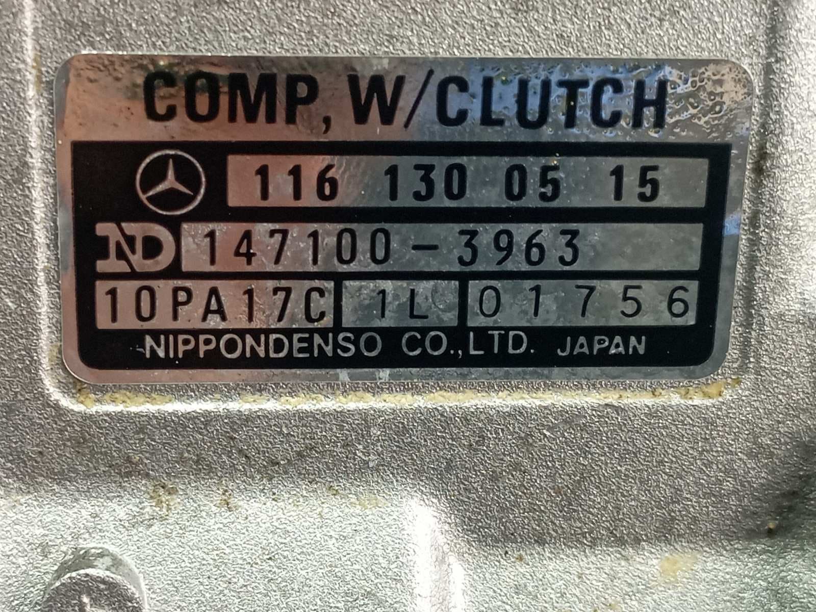 Recambio de COMPRESOR AIRE ACONDICIONADO para MERCEDES-BENZ CLASE SL (W129) 300 (129.061) 104981 referencia OEM IAM  1161310201 - GRIS 3
