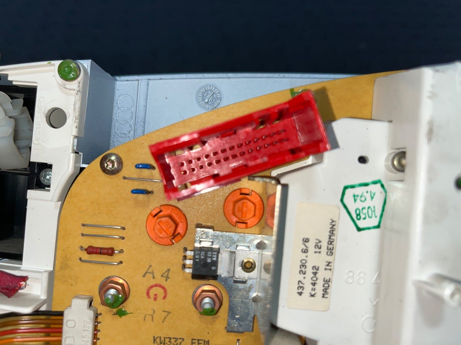 Recambio de CUADRO INSTRUMENTOS para AUDI 100 C4 Sedán 2.3 INY AAR referencia OEM IAM 4A1919033DE - BLANCO 6