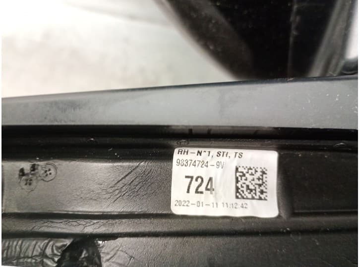 Recambio de retrovisor derecho para opel mokka 1.2 (76) referencia OEM IAM 98374724 7