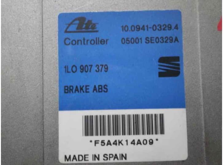 Recambio de centralita abs para seat toledo i (1l2) 2.0 i referencia OEM IAM 1L0907379 3