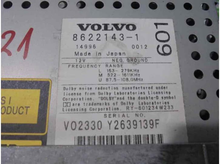 Recambio de sistema audio / radio cd para volvo s80 i (184) t6 referencia OEM IAM 8622143 3