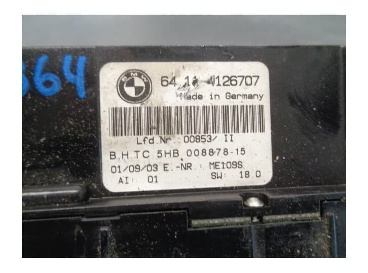 Recambio de mando climatizador para bmw 3 (e46) 318 d referencia OEM IAM 64114126707 3