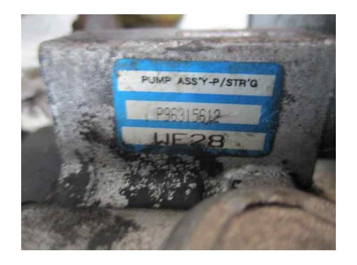 Recambio de bomba servodireccion para daewoo matiz 0.8 cat referencia OEM IAM P96315612 6