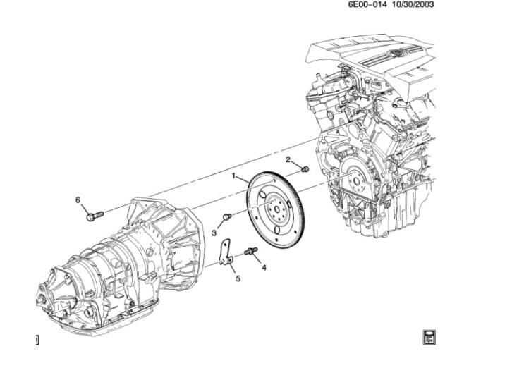 Recambio de volante motor para cadillac srx 3.6 referencia OEM IAM 12572042 5