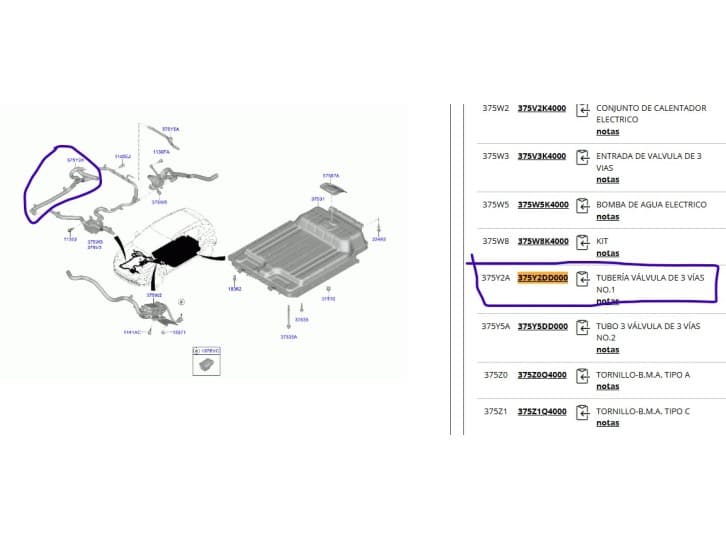 Recambio de tubo para hyundai kona (os, ose, osi) 1.6 t-gdi referencia OEM IAM 375Y2DD000 4