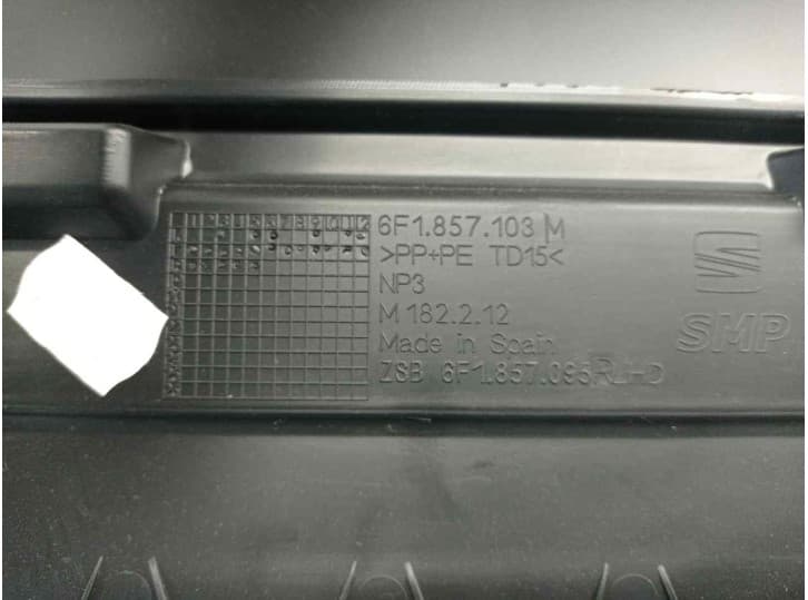 Recambio de guantera para seat arona (kj7, kjp) 1.0 tsi referencia OEM IAM 8F1857103M 6