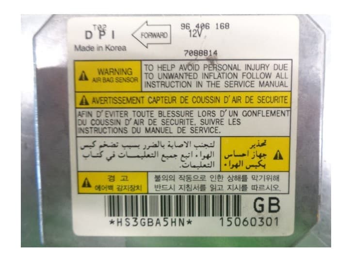 Recambio de centralita airbag para daewoo kalos (klas) 1.4 referencia OEM IAM 96406168 4