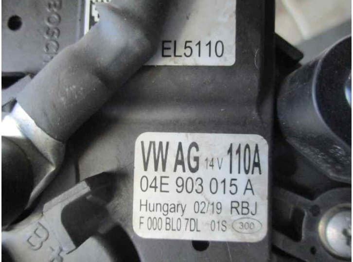 Recambio de alternador para seat ibiza v (kj1, kjg) 1.0 tgi referencia OEM IAM  F000BL07DL 5