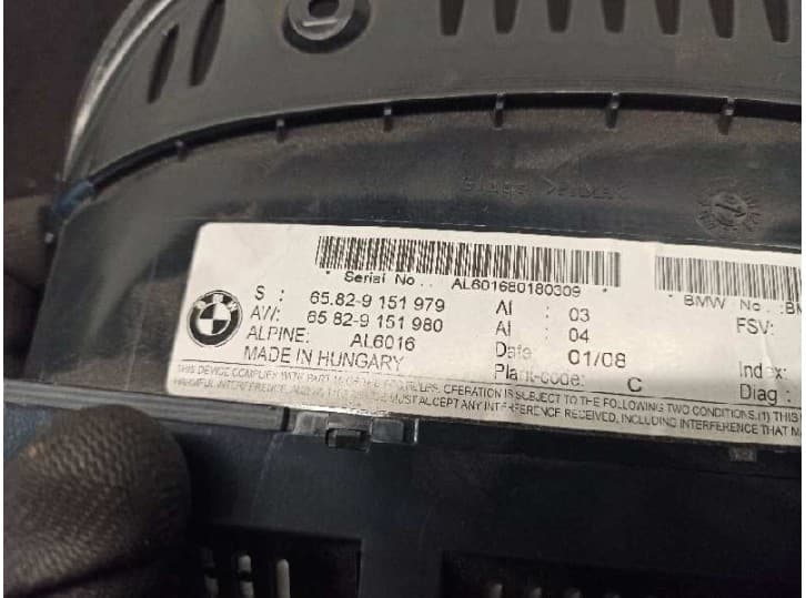 Recambio de pantalla multifuncion para bmw 5 (e60) 520 d referencia OEM IAM 65829151979 4