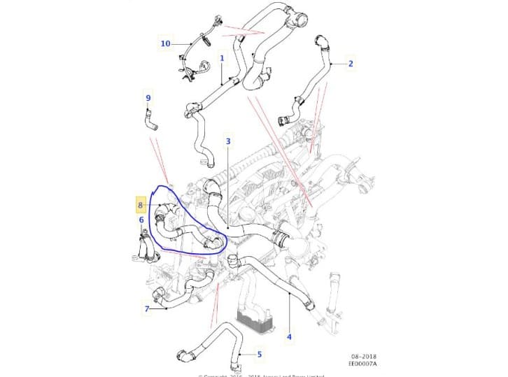 Recambio de tubo para jaguar xe (x760) 2.0 d referencia OEM IAM GX738C481AD GX738C481AD 5