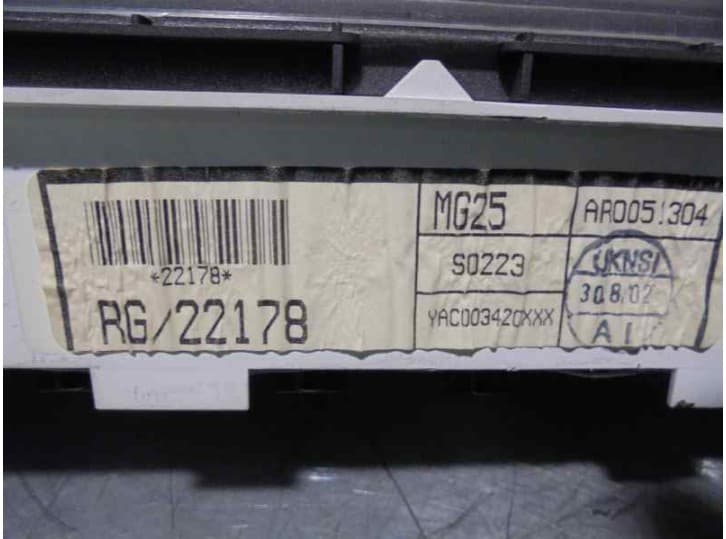Recambio de cuadro instrumentos para mg zr 105 referencia OEM IAM YAC003420 4