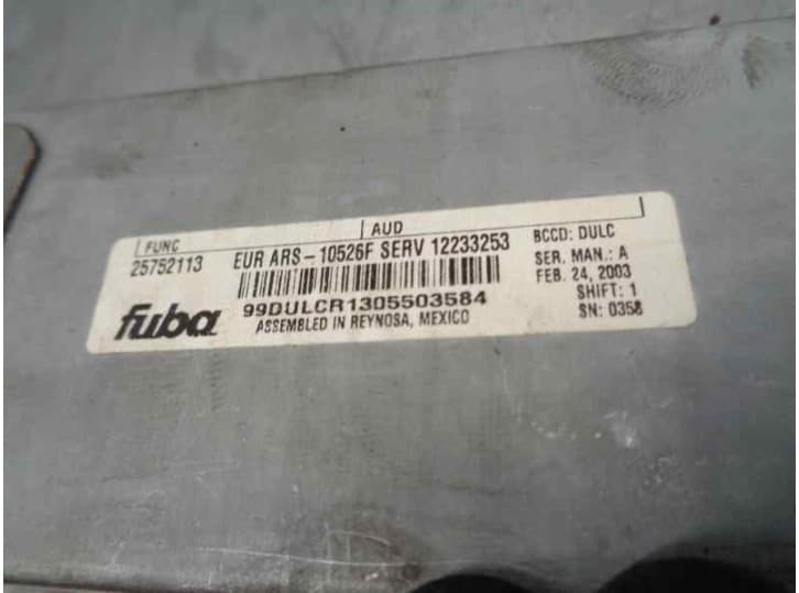 Recambio de modulo electronico para cadillac cts 3.2 referencia OEM IAM 25752113 3