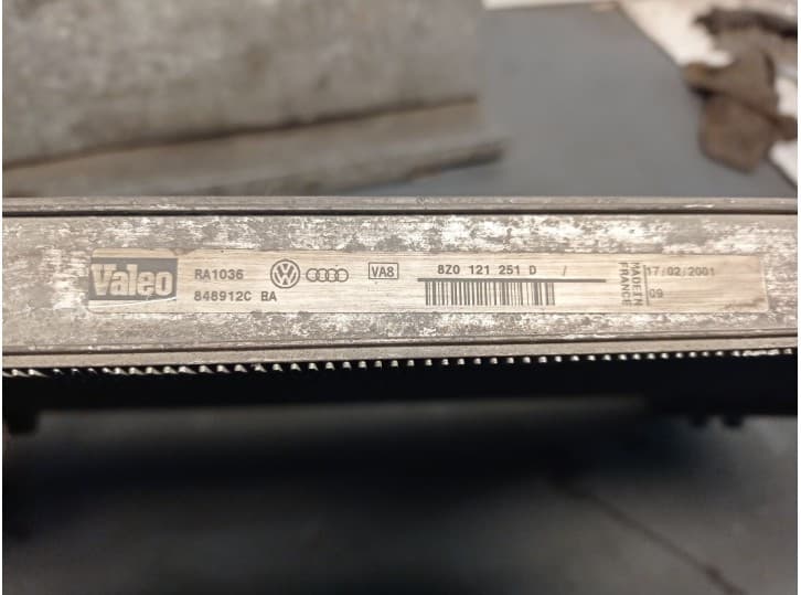 Recambio de radiador agua para audi a2 (8z0) 1.4 referencia OEM IAM 8Z0121251D 848912CF 3