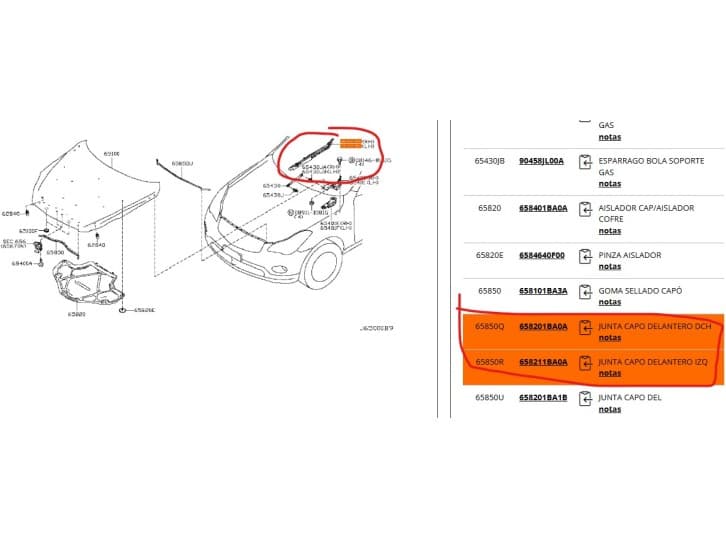 Recambio de torpedo para infiniti ex 30d referencia OEM IAM 658211BA0A 658211BA0A 5