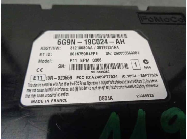 Recambio de modulo electronico para volvo s80 ii (124) d5 referencia OEM IAM 6G9N19C024AH 4
