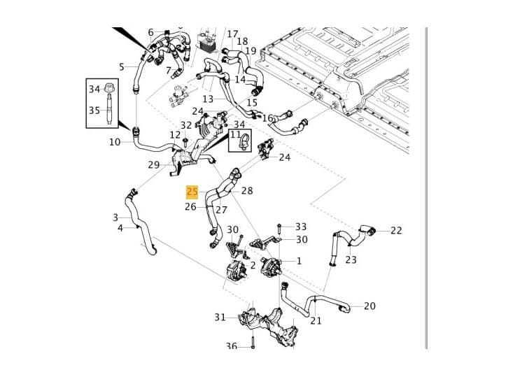 Recambio de tubo para volvo xc40 (536) recharge referencia OEM IAM 32339807 32339807 7