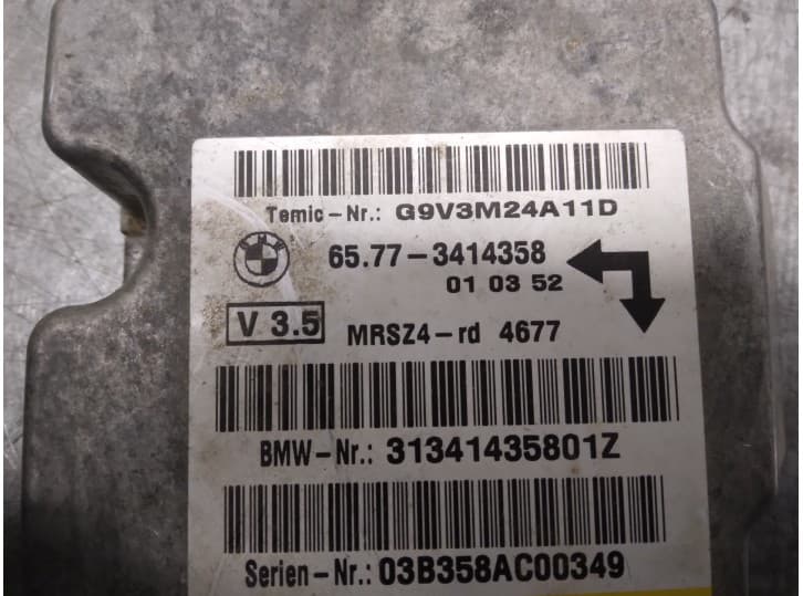 Recambio de centralita airbag para bmw x3 (e83) 3.0 d referencia OEM IAM 65773414358 3