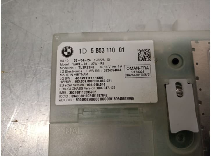 Recambio de modulo electronico para bmw x1 (u11) sdrive 18 d referencia OEM IAM 5B53110 4