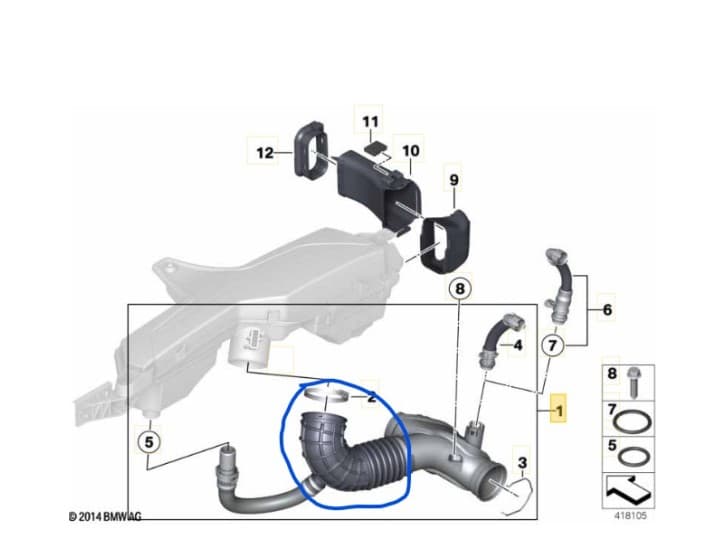 Recambio de tubo para bmw 1 (f20) 116 d referencia OEM IAM 13718513961 13718513961 6