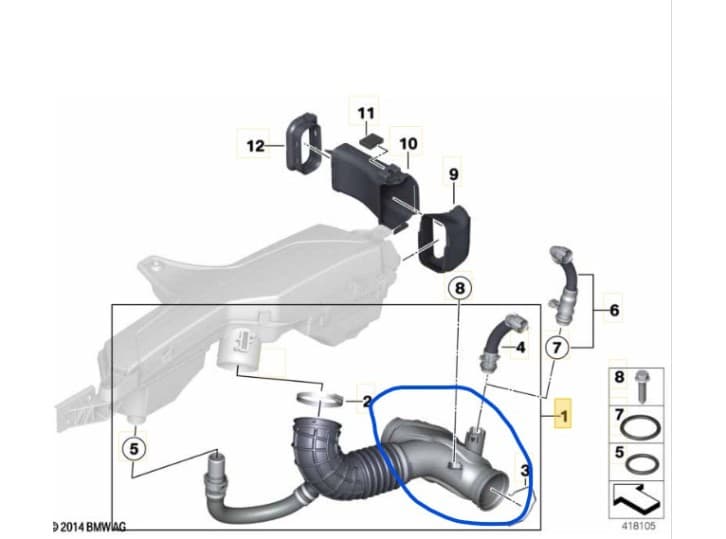 Recambio de tubo para bmw 1 (f20) 116 d referencia OEM IAM 58650910 13718513961 7