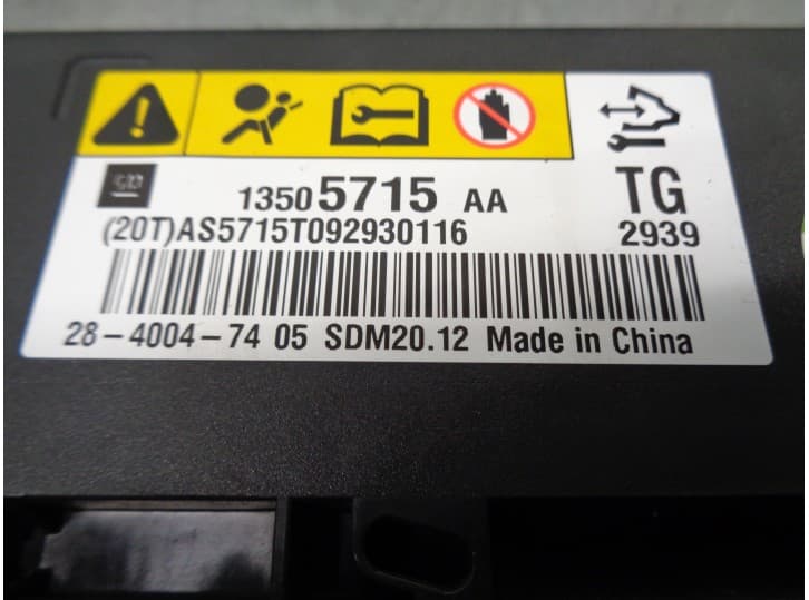 Recambio de centralita airbag para chevrolet spark (m300) 1.0 referencia OEM IAM 13505715 4