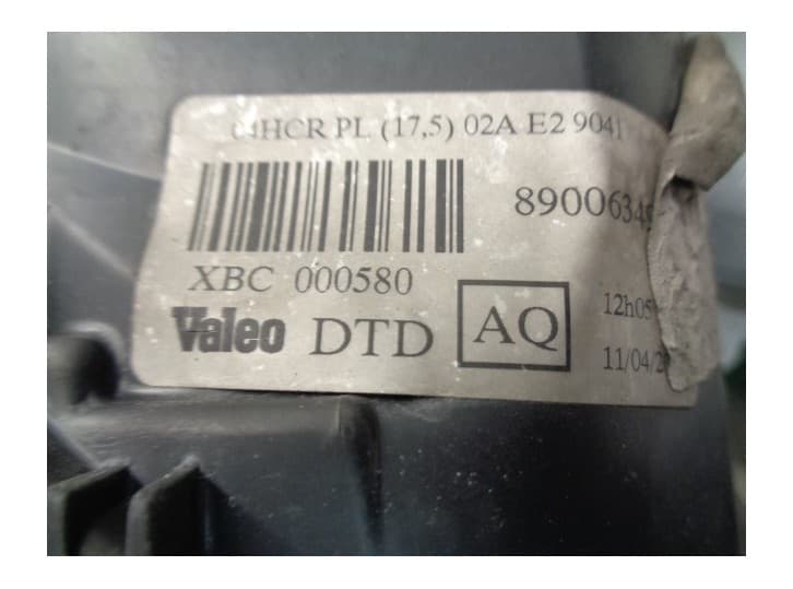 Recambio de faro derecho para mg zr 2.0 td referencia OEM IAM XBC000580 89006349 VALEO 5