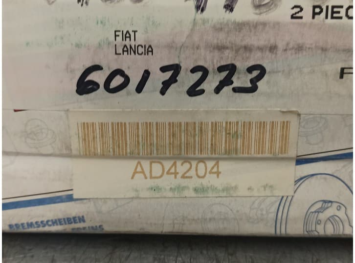 Recambio de disco freno trasero para fiat regata berlina referencia OEM IAM 6017273 4