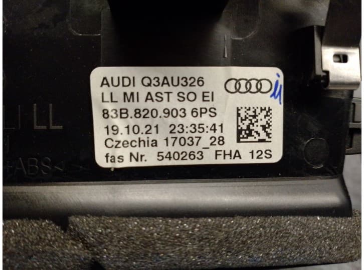 Recambio de aireador para audi q3 (f3b) 35 tdi referencia OEM IAM 83B820903 83B820903 5