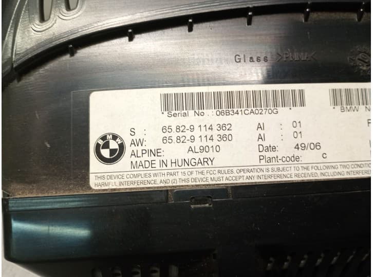Recambio de pantalla multifuncion para bmw 3 (e90) 320 d referencia OEM IAM 65829114362 5