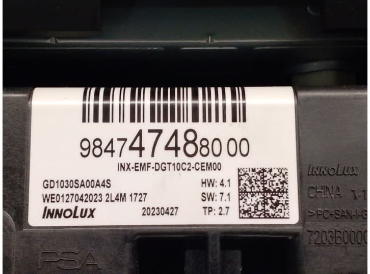Recambio de pantalla multifuncion para jeep avenger 1.2 referencia OEM IAM 9847474880 4