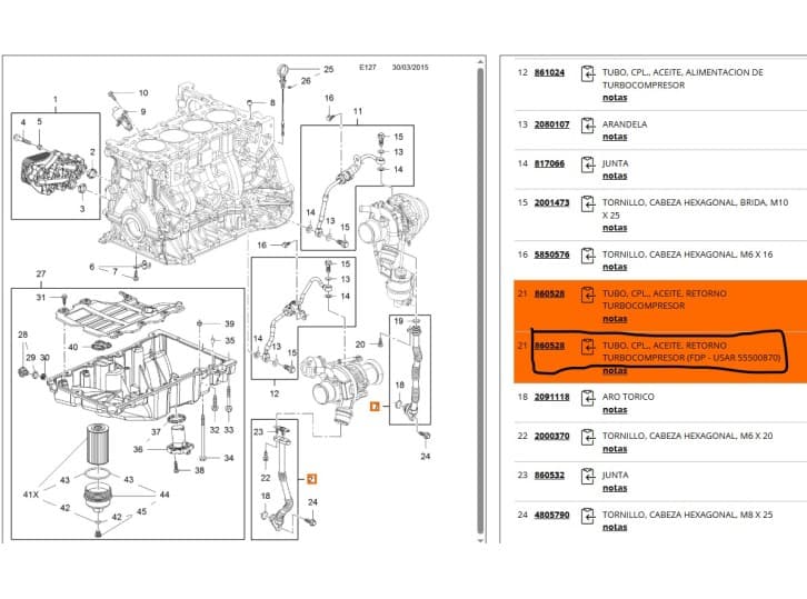 Recambio de tubo para opel astra k (b16) 1.6 cdti (68) referencia OEM IAM 55577703 860528 6