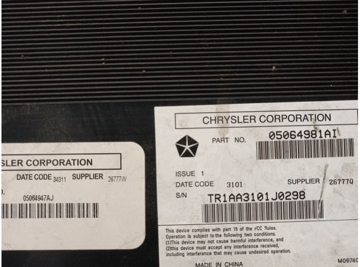 Recambio de amplificador para fiat freemont (345_) 2.0 jtd referencia OEM IAM 05064981AI 4