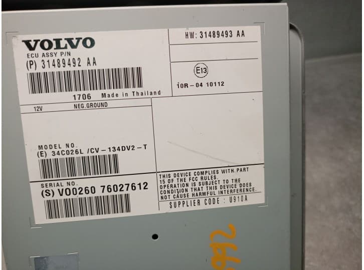 Recambio de antena para volvo v40 hatchback (525) d2 referencia OEM IAM 31489492A 4