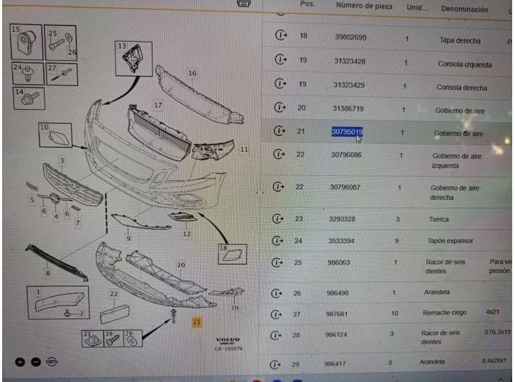 Recambio de cubrecarter para volvo v60 i (155) d5 referencia OEM IAM 30795019  30795019 10