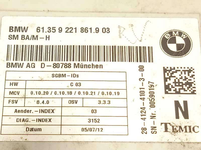 Recambio de modulo electronico para bmw x6 (e71) xdrive40d referencia OEM IAM 61359221861 - Blanco 4