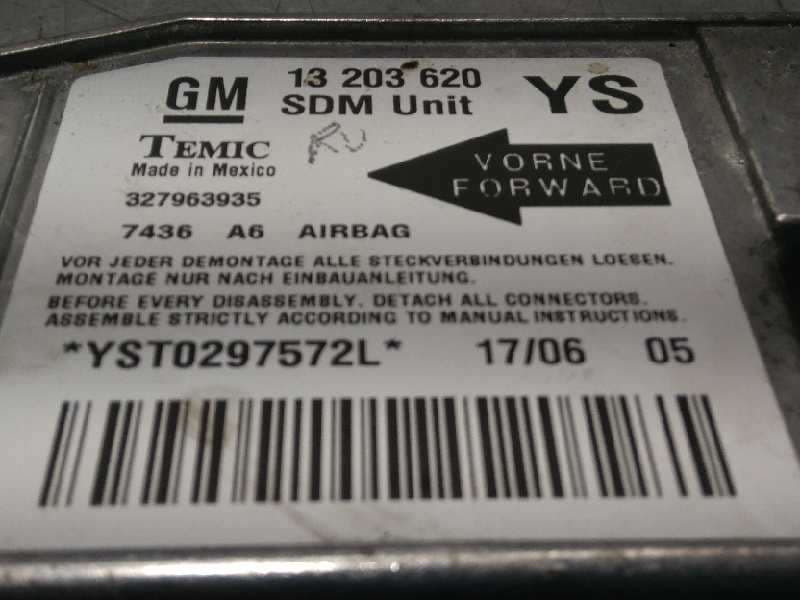 Recambio de centralita airbag para opel meriva cosmo referencia OEM IAM 13203620 4