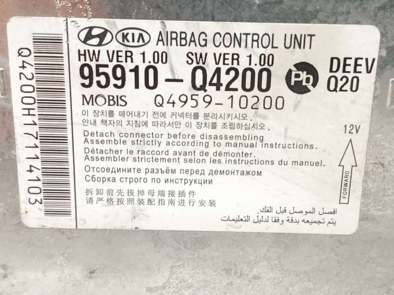 Recambio de centralita airbag para kia niro i (de) e-niro referencia OEM IAM 95910Q4200 - Blanco 4