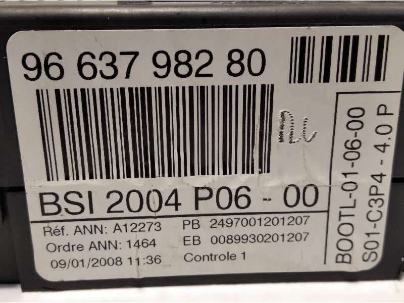 Recambio de caja reles / fusibles para peugeot 207 sport referencia OEM IAM 9663798280 - Negro 3