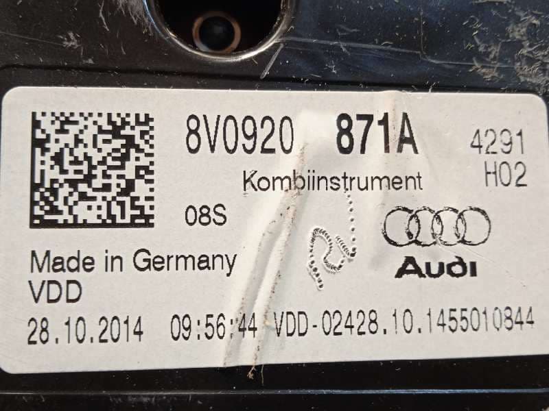 Recambio de cuadro instrumentos para audi a3 (8v) ambition referencia OEM IAM 8V0920871A 6