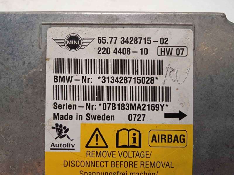 Recambio de centralita airbag para mini r56 cooper referencia OEM IAM 65773428715 - Verde 4
