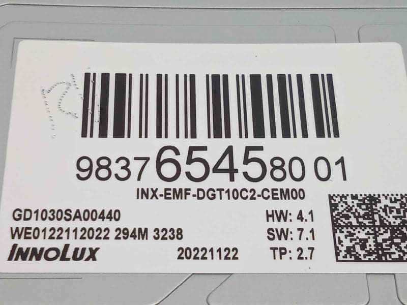 Recambio de pantalla multifuncion para peugeot 308 gt referencia OEM IAM 9837654580 6