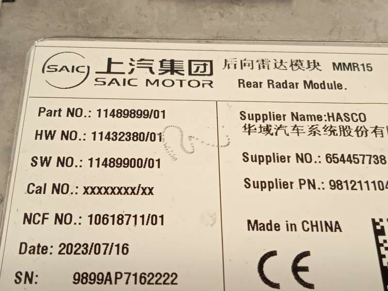 Recambio de sensor para mg zs suv (azs1) 1.5 vti referencia OEM IAM 11489899 - Negro 4