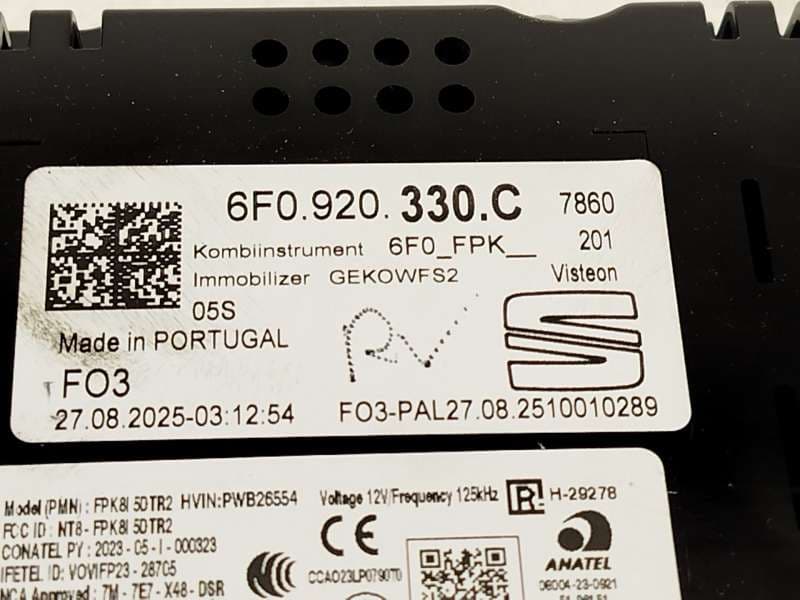 Recambio de cuadro instrumentos para seat ibiza (kj4) fr 1.0 referencia OEM IAM 6F0920330C 5