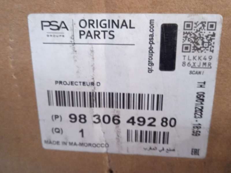 Recambio de faro derecho para citroën c4 iii 1.2 referencia OEM IAM 9830649280  73374698 8