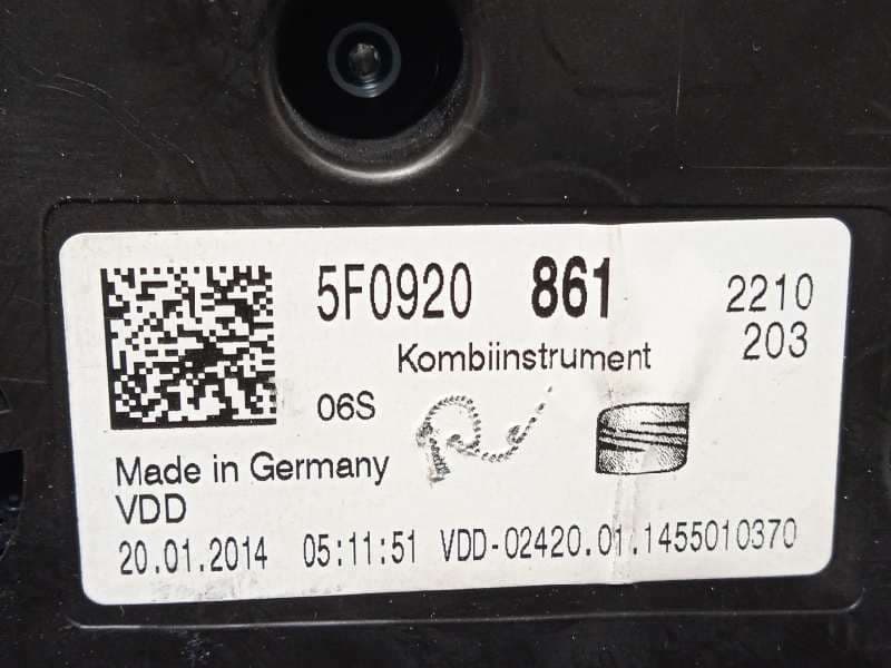 Recambio de cuadro instrumentos para seat leon (5f1) fr referencia OEM IAM 5F0920861 - Rojo 6