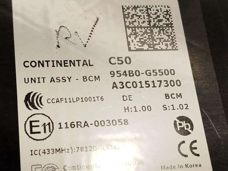 Recambio de modulo electronico para kia niro referencia OEM IAM 954B0G5500  A3C01517300 - Blanco 4