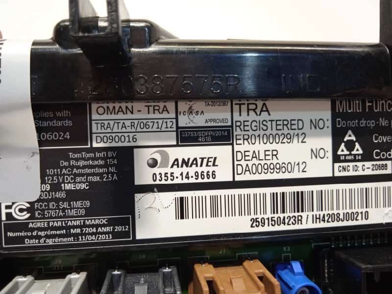 Recambio de pantalla multifuncion para renault captur zen referencia OEM IAM 259150423R 5