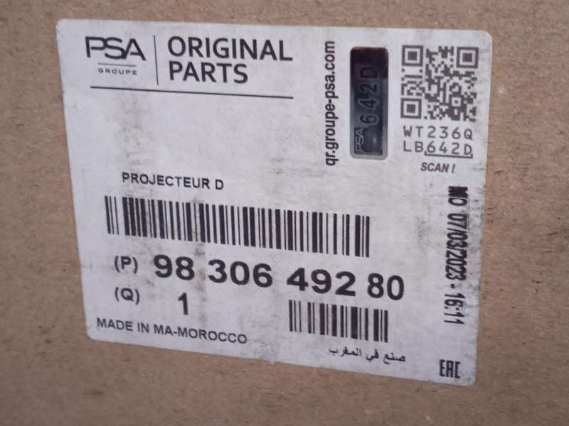 Recambio de faro derecho para citroën c4 iii 1.2 referencia OEM IAM 9830649280  73374698 9