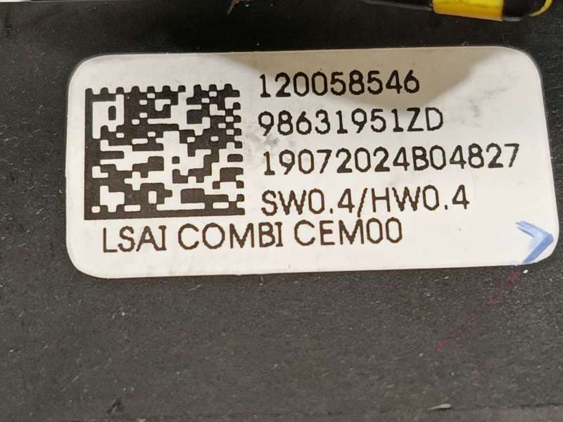 Recambio de mando intermitentes para citroën c3 iv 1.2 referencia OEM IAM 98631951ZD - Blanco 7